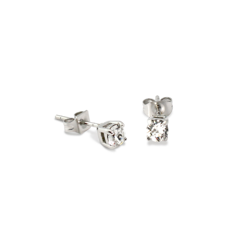 Solitaire Stud Earrings 4mm (SS)