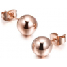 Ball Stud Earrings Rose Gold (SS)