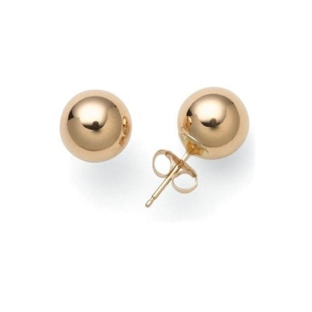 Ball Stud Earrings Gold (SS)