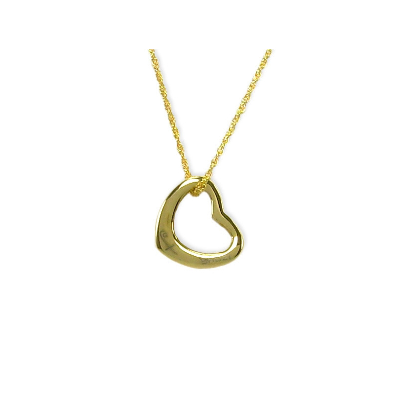 Curved Heart Pendant Gold (SS)