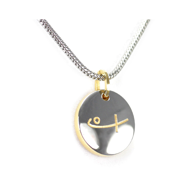 Round Pendant-Gold Logo (SS)