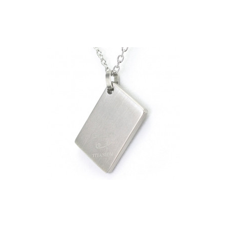 Tag Pendant Brushed (Ti)