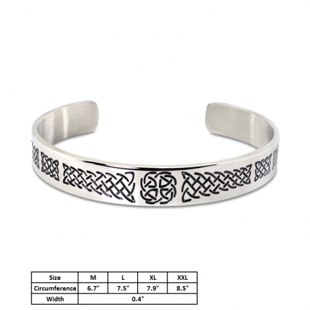 Celtic Knot Cuff Wide (SS)