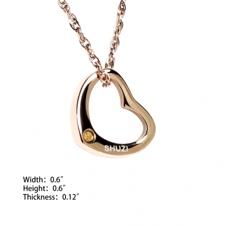 Curved Heart Pendant-Rose Gold (SS)