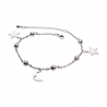 Moon & Star Anklet-Rhodium (SS)