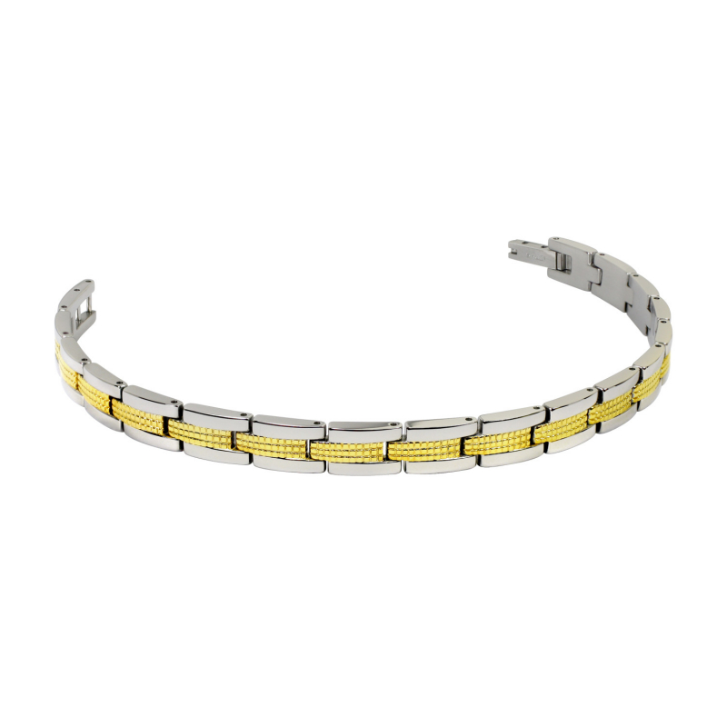 Textured Two Tone Bracelet (Ti)