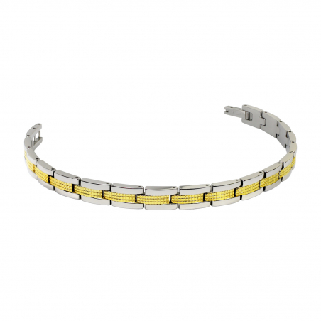 Textured Two Tone Bracelet (Ti)