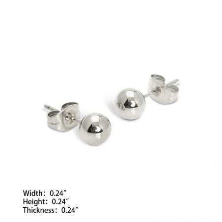 6mm Ball Stud Earrings (SS)