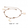 Moon & Star Anklet-Rose Gold (SS)