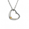 Curved Heart Pendant (SS)