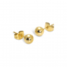 6mm Ball Stud Earrings Gold (SS)