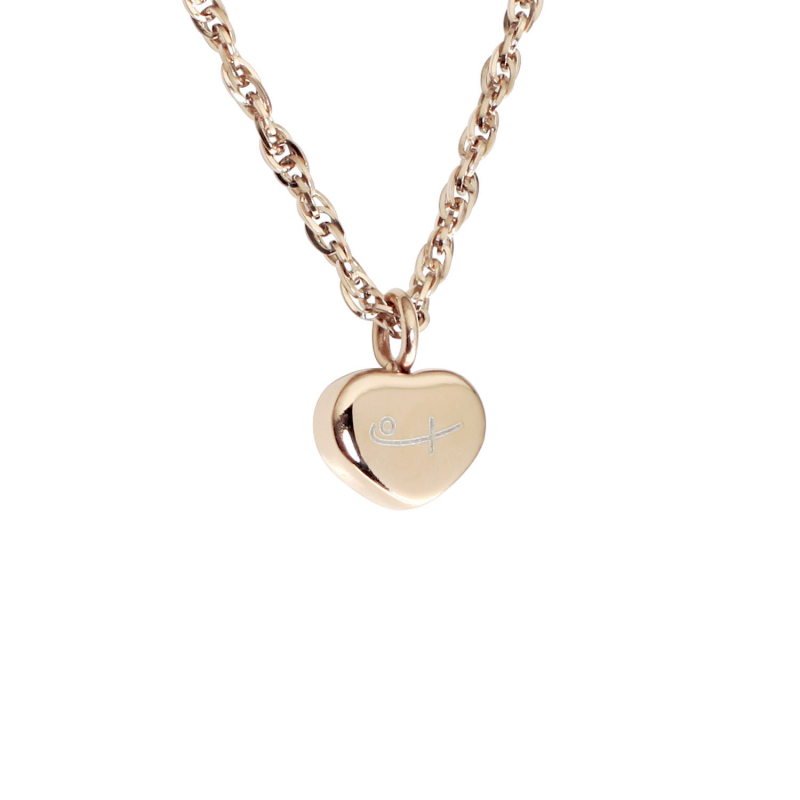 Tiny Heart Pendant-Rose...