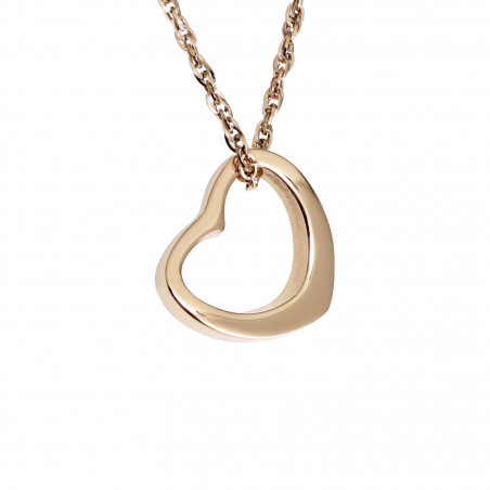 Curved Heart Pendant-Rose Gold (SS)