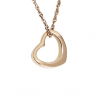 Curved Heart Pendant-Rose Gold (SS)